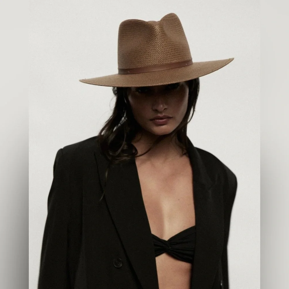 Janessa Leoné Sherman 100% Straw Hat size M - Picture 3 of 12